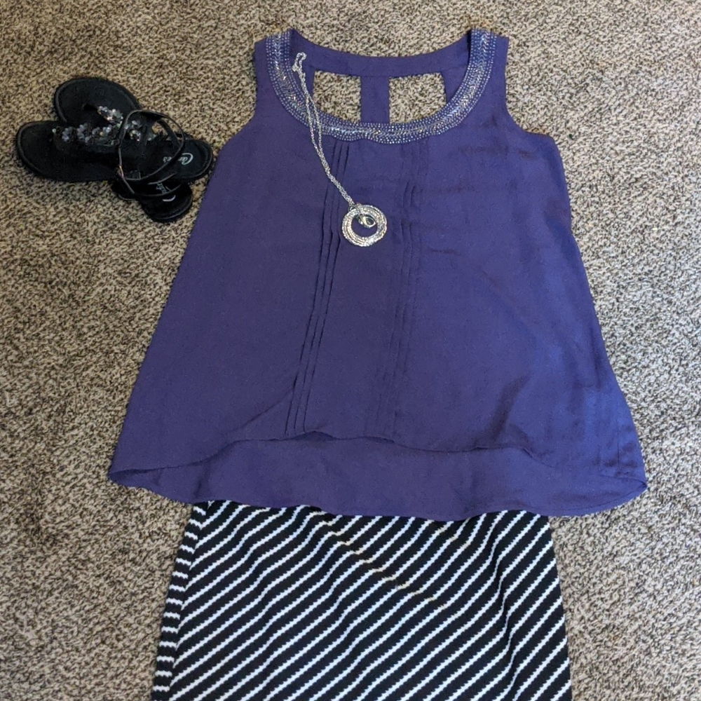 Cato Woman Purple Embellished Blouse 14/16